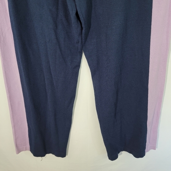 NWT Calvin Klein AUSTYN Navy/Purple Striped Pull-On Sweatpants Size L Pockets - Picture 7 of 12